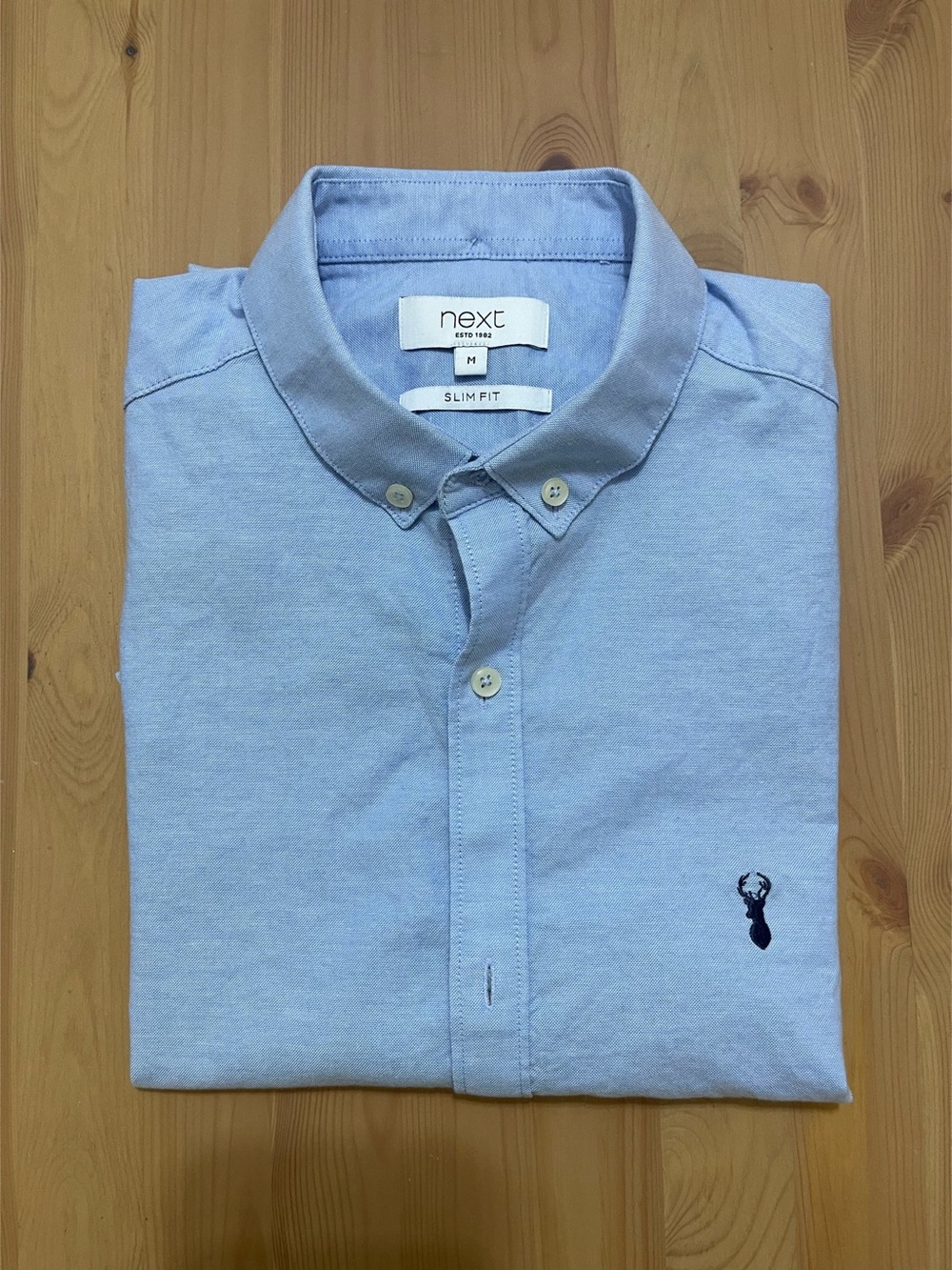 Next Blue Button Down Shirt Like New